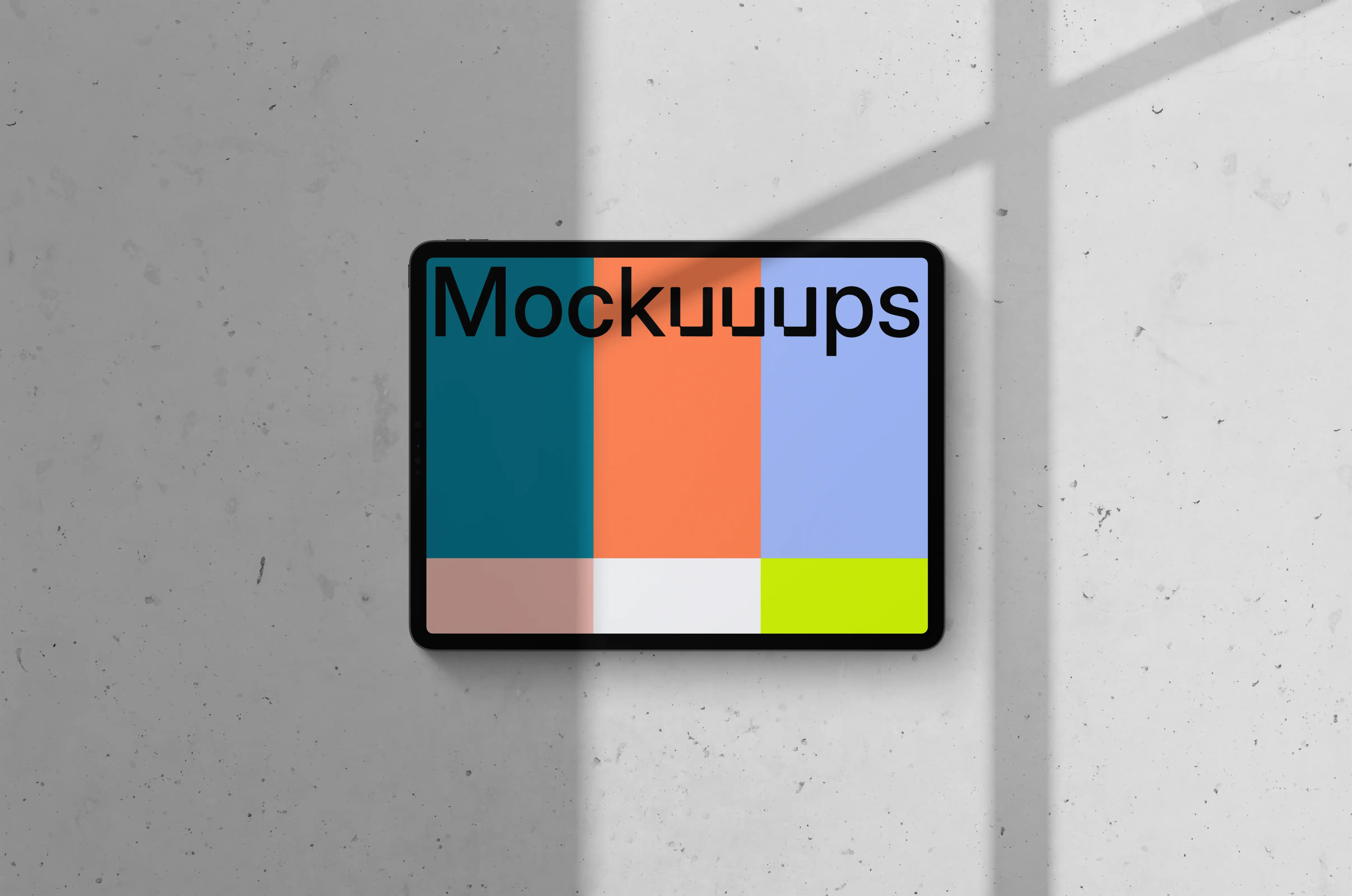 iPad Pro mockup on light background (Landscape - Shadow 1)