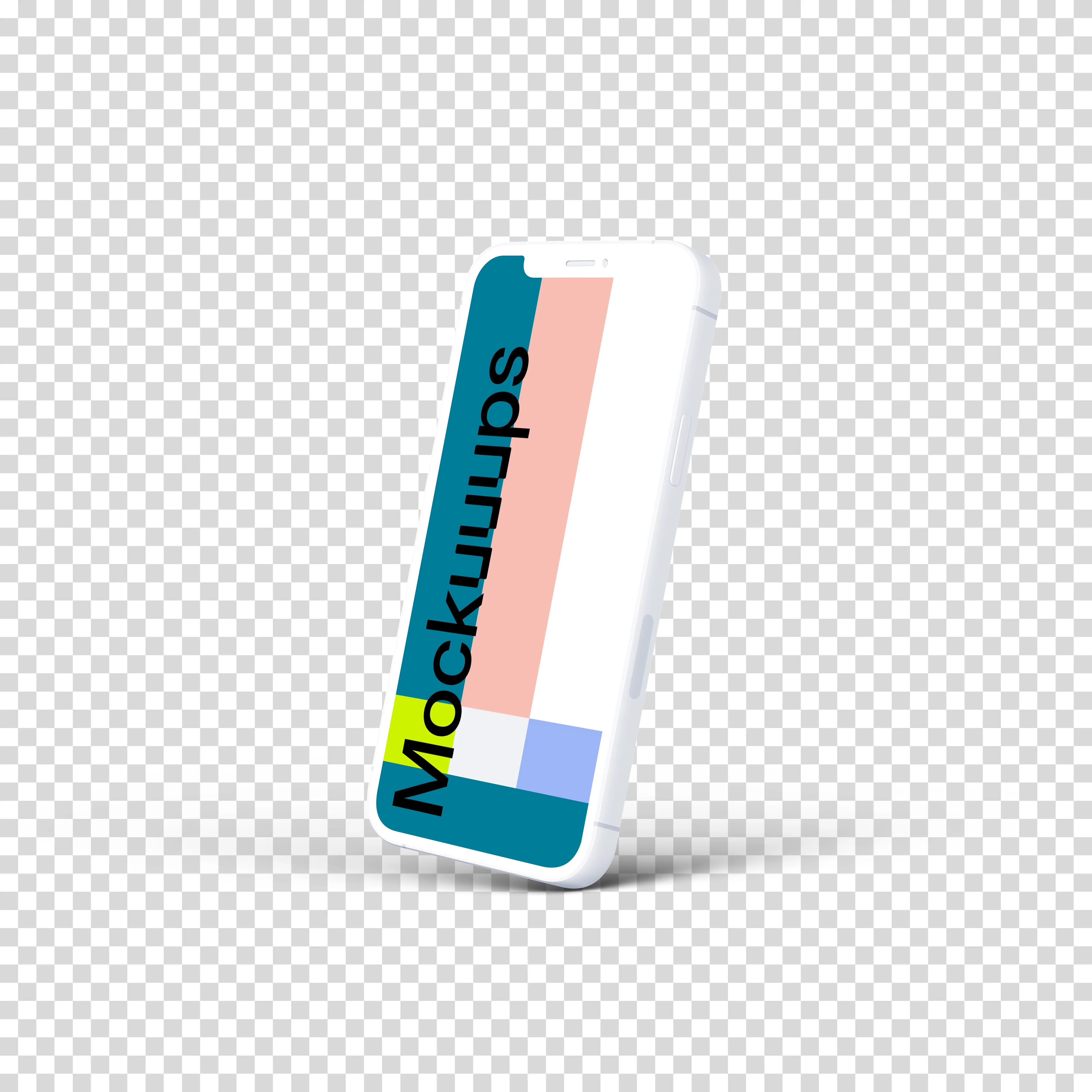 iPhone 12 Clay Mockup (Perspective Right)