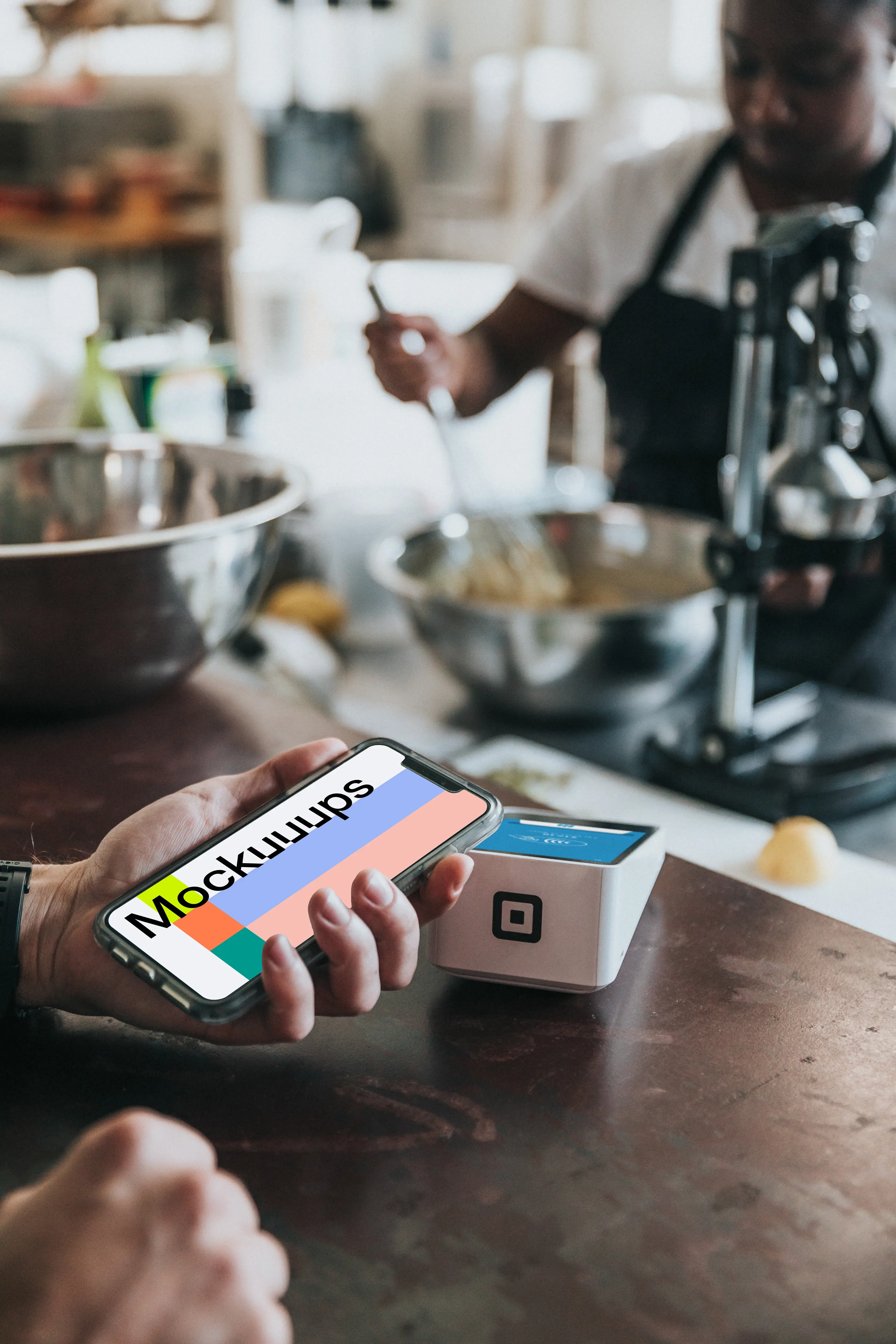 iPhone Mockup and Square Terminal