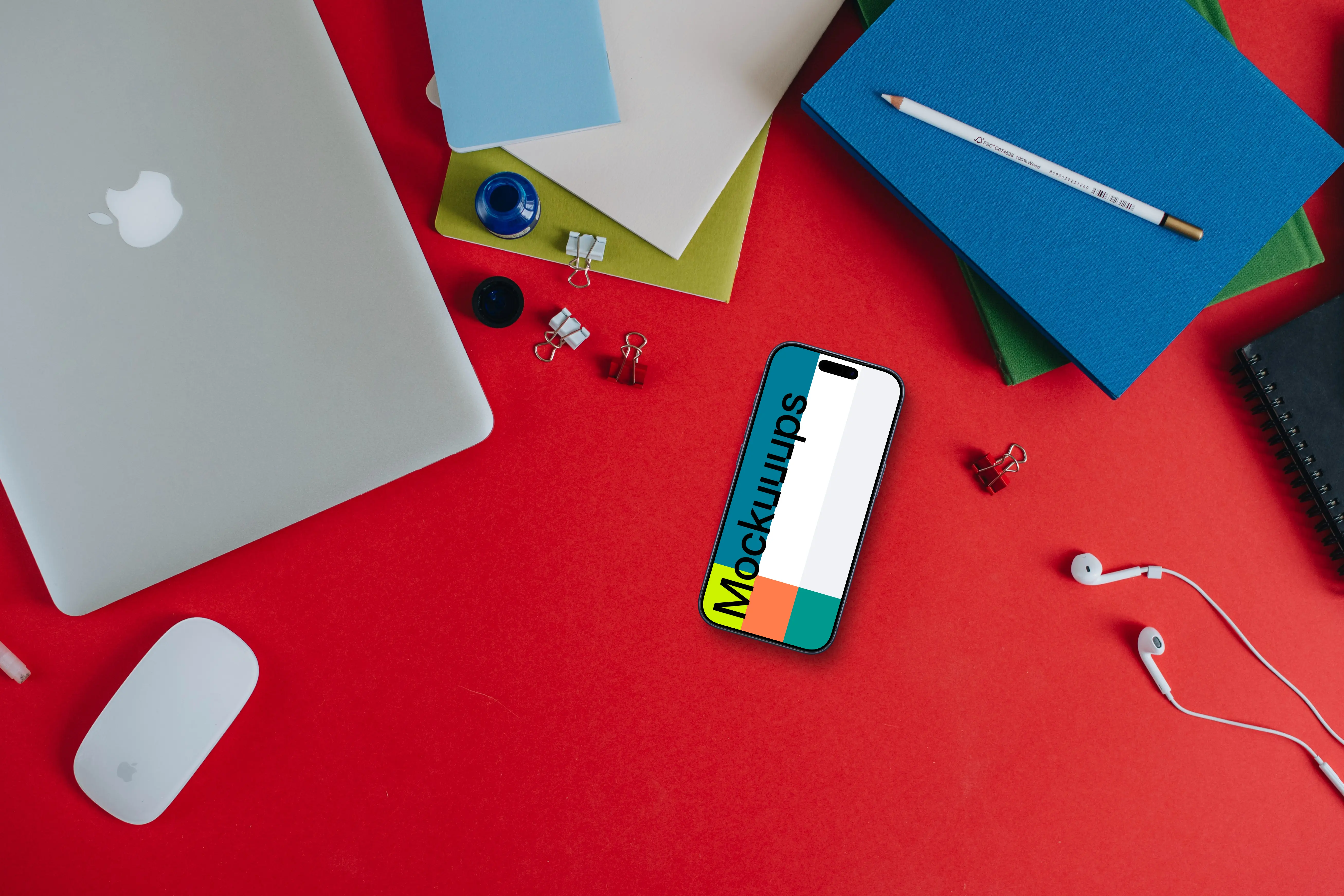 Mockup of smartphone with back to school theme