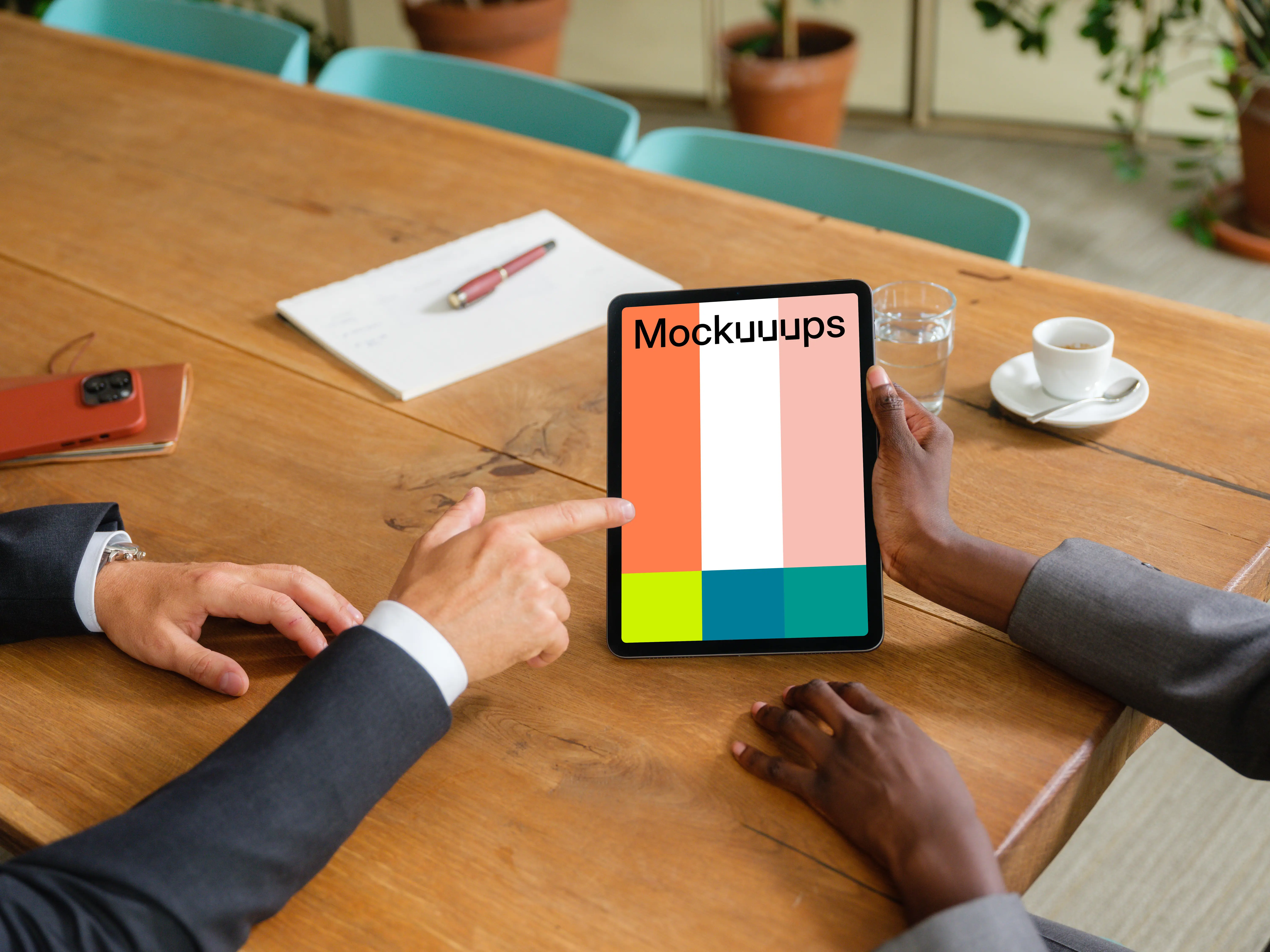 Office setting with the iPad Air mockup