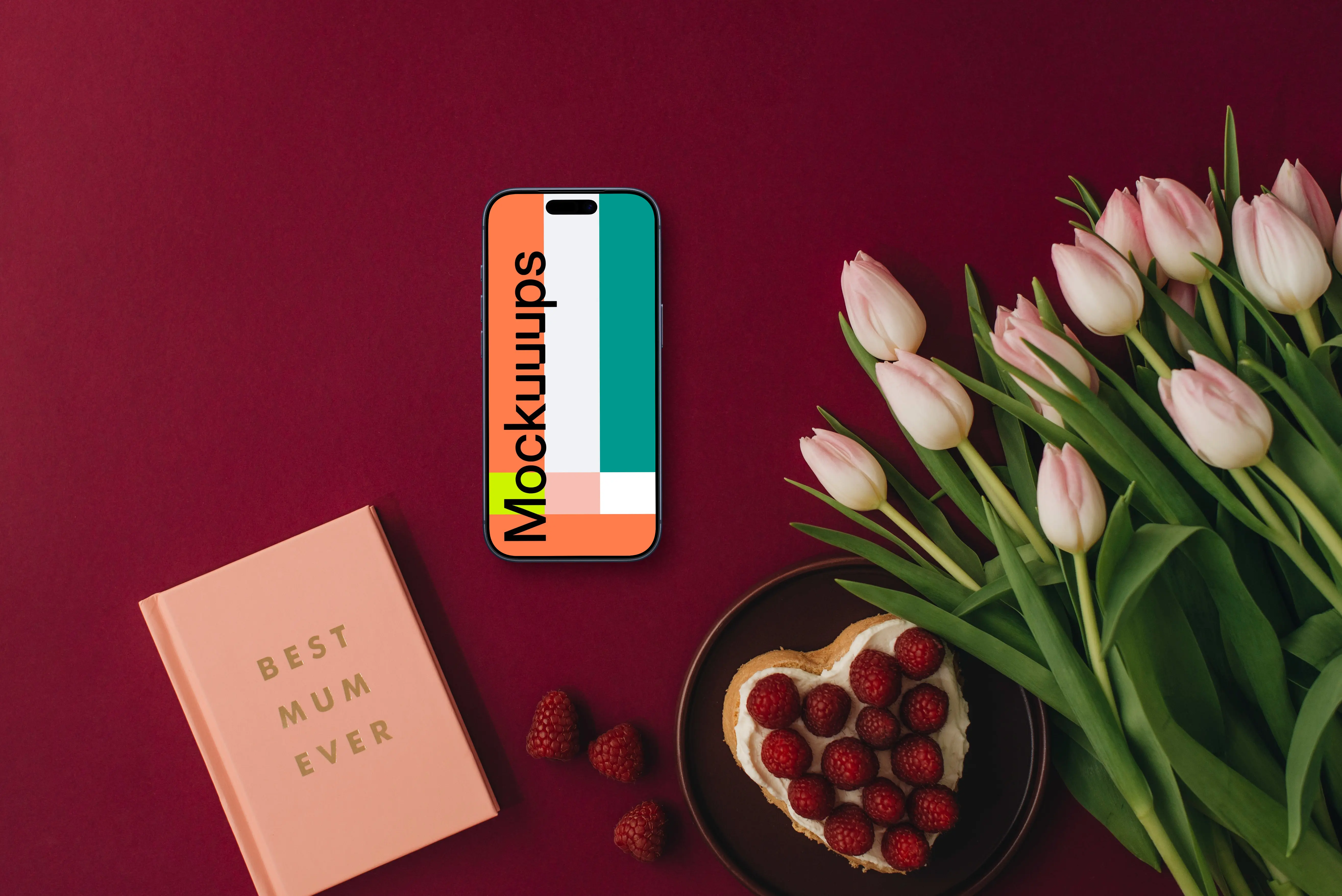 Smartphone mockup in the theme of Mother’s day
