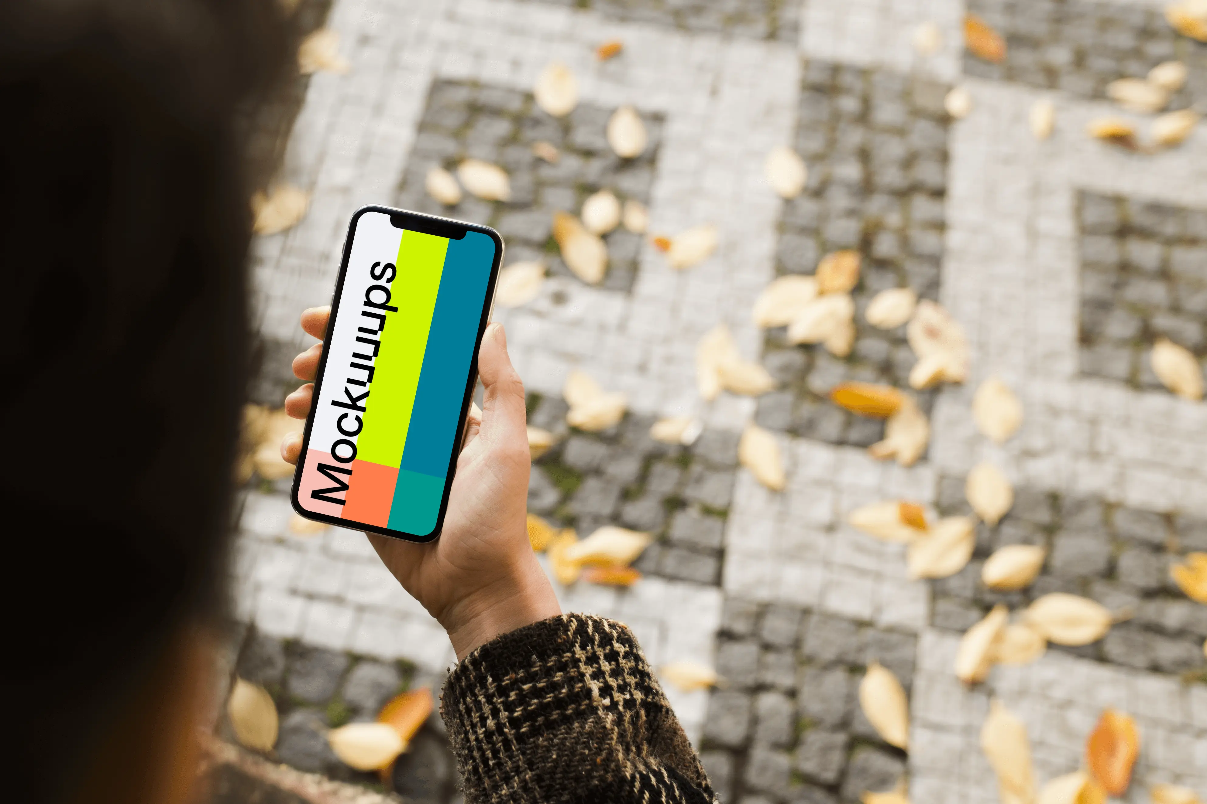 Free Walking with iPhone X mockup