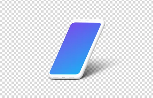 Clay Google Pixel 4 Mockup (Isometric Right)