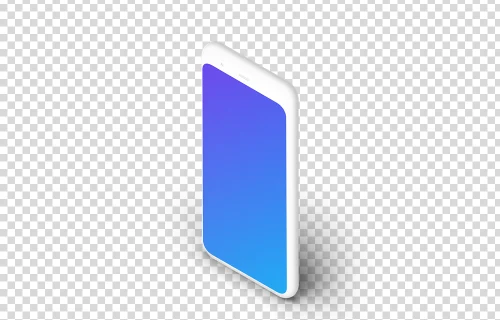 Arcilla Google Pixel 4 Mockup (Isometric Stand Right)