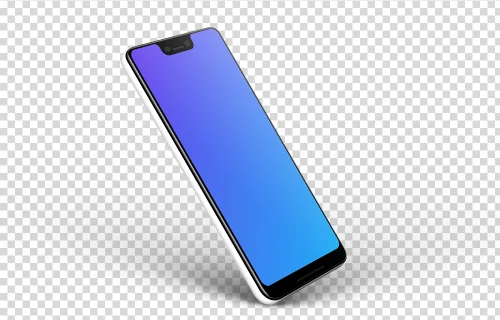 Google Pixel 3 XL Stand Rotated mockup (Left)