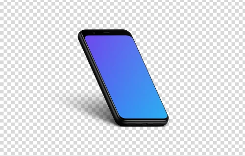 Google Pixel 4 Mockup (Isometric Left)