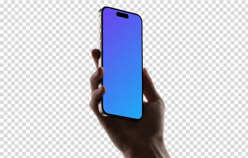 Hand iPhone 15 Pro Mockup