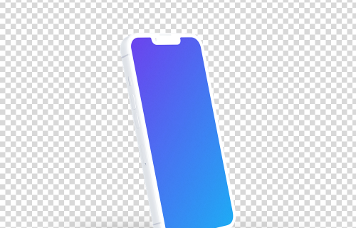 iPhone 13 Pro Clay Mockup (Perspective Left)