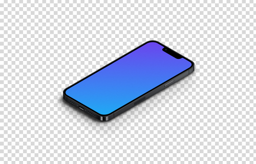 iPhone 13 Pro Mockup (Isometric Floor Right)