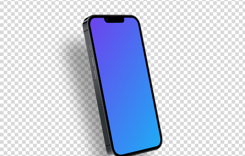 iPhone 13 Pro Mockup (Perspectiva à esquerda - Sombra flutuante)