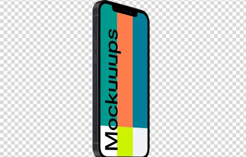 iPhone 12 Mockup (Perspective Stand Left)