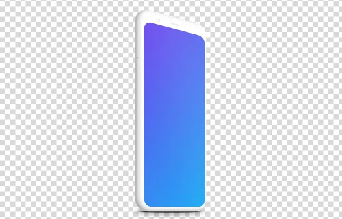 Clay Google Pixel 4 Mockup (Perspective Stand Left)