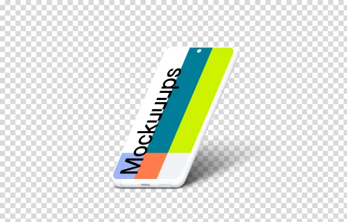 Samsung Galaxy S21 Clay Mockup (Isometric Right)