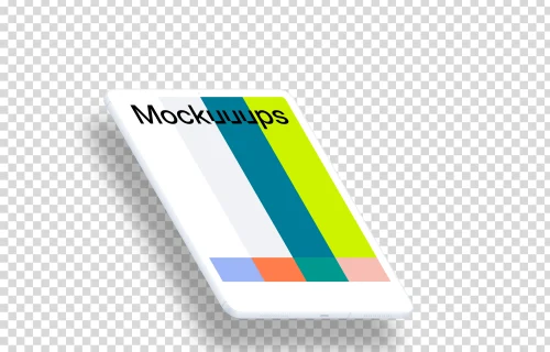 Floating iPad Pro mockup (Clay - Left)