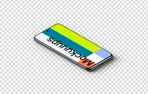 Samsung Galaxy S21 Mockup (Isometric Floor Left)