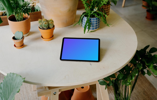 iPad Air mockup in reading position