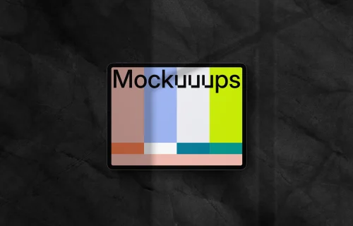 iPad Pro mockup on dark background (Landscape - Shadow 1)