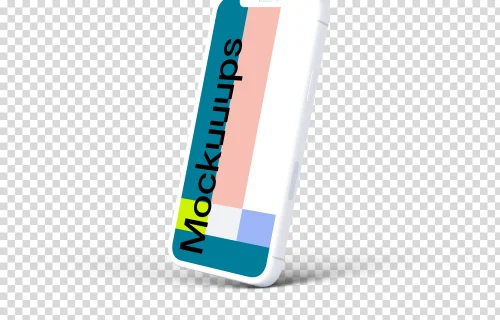 iPhone 12 Clay Mockup (Perspective Right)