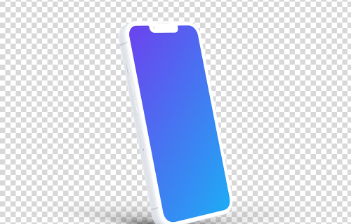 iPhone 13 Pro Clay Mockup (Perspective Left)
