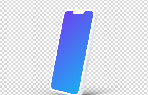 iPhone 13 Pro Clay Mockup (Perspective Right)
