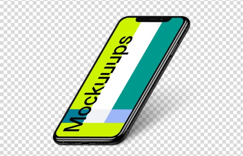 iPhone XS Mockup Isometric Style (Right)