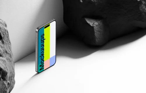 Isometric iPhone 15 Pro Mockup