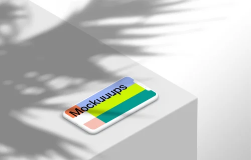 Isometric mockup of iPhone 11 (Clay Light - Right)