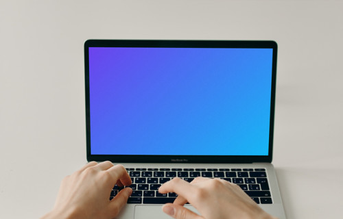 MacBook Pro mockup on a table