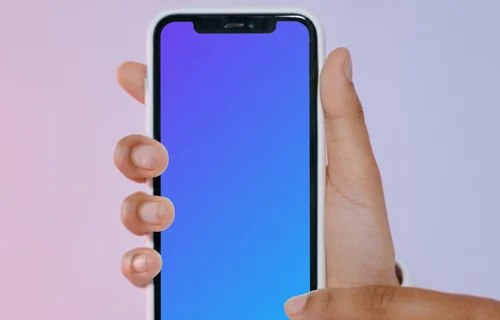 Minimalistic iPhone mockup closeup