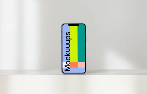 Simple iPhone mockup on a white background