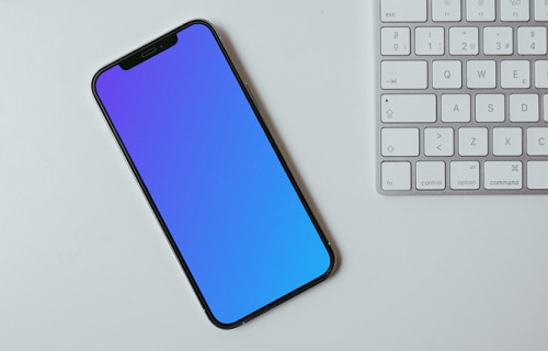 Top view of Minimal iPhone Mockup