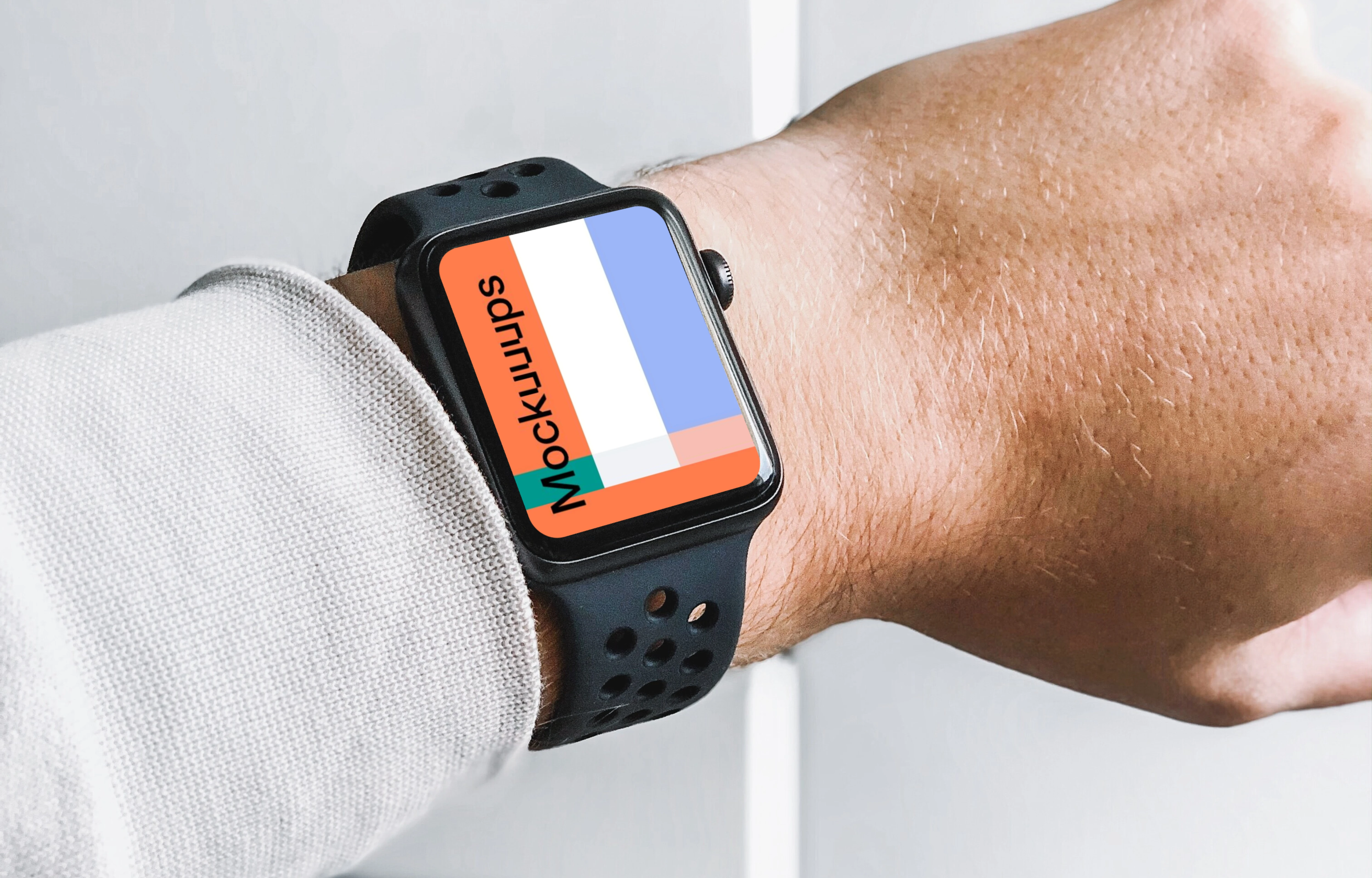 Trying on Apple Watch mockup