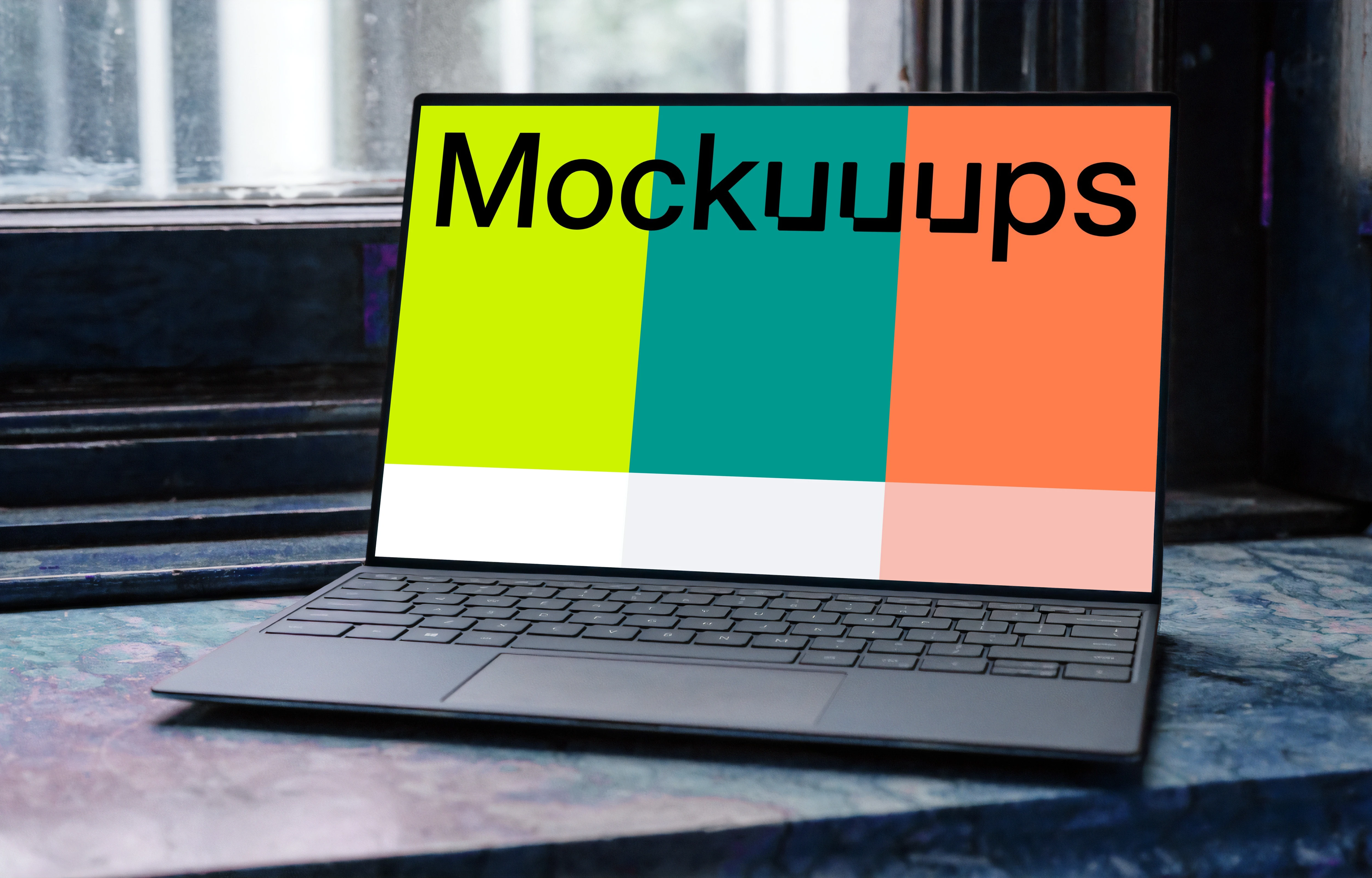 Dell XPS Mockup in front of window
