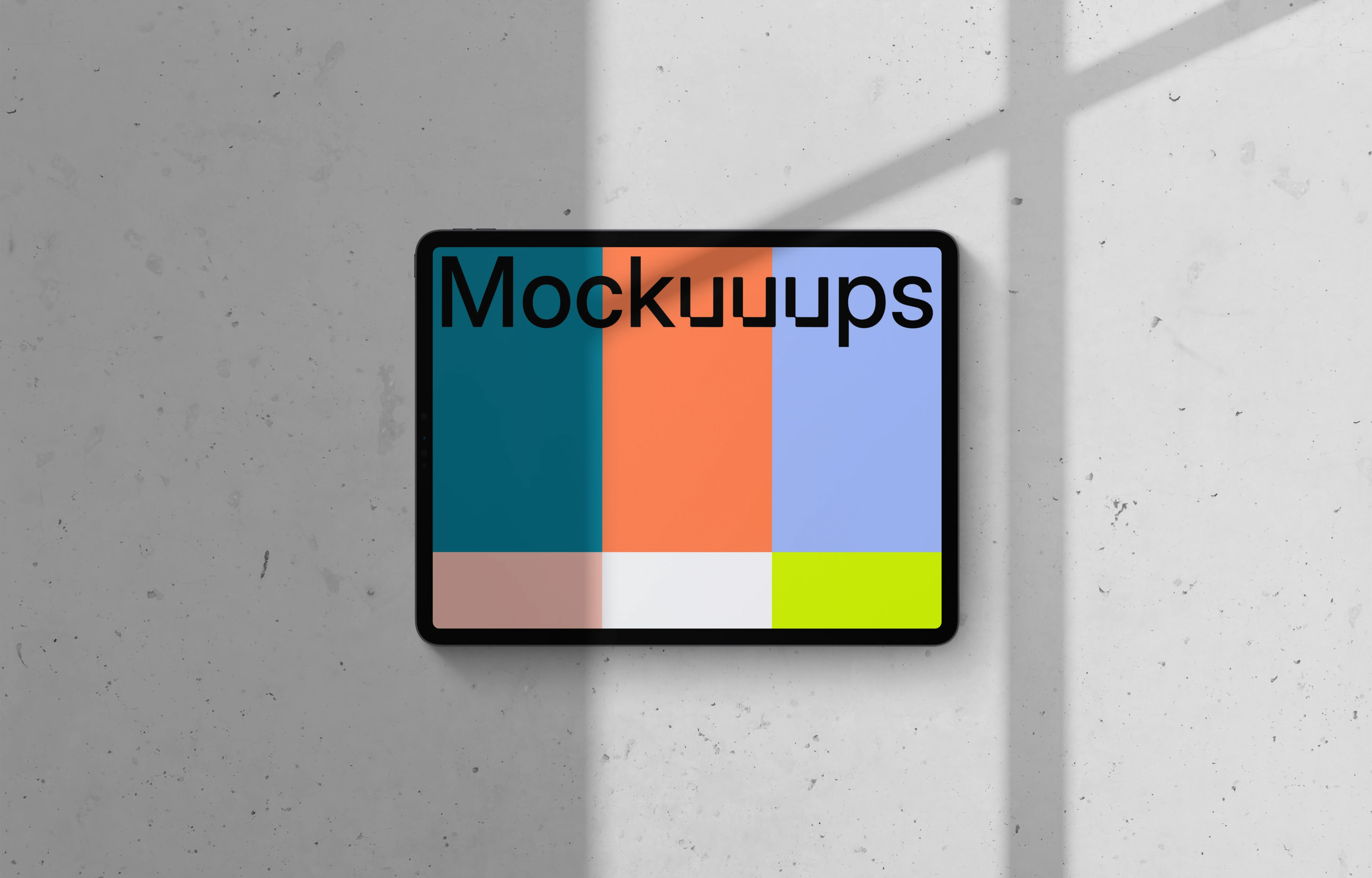 iPad Pro mockup on light background (Landscape - Shadow 1)