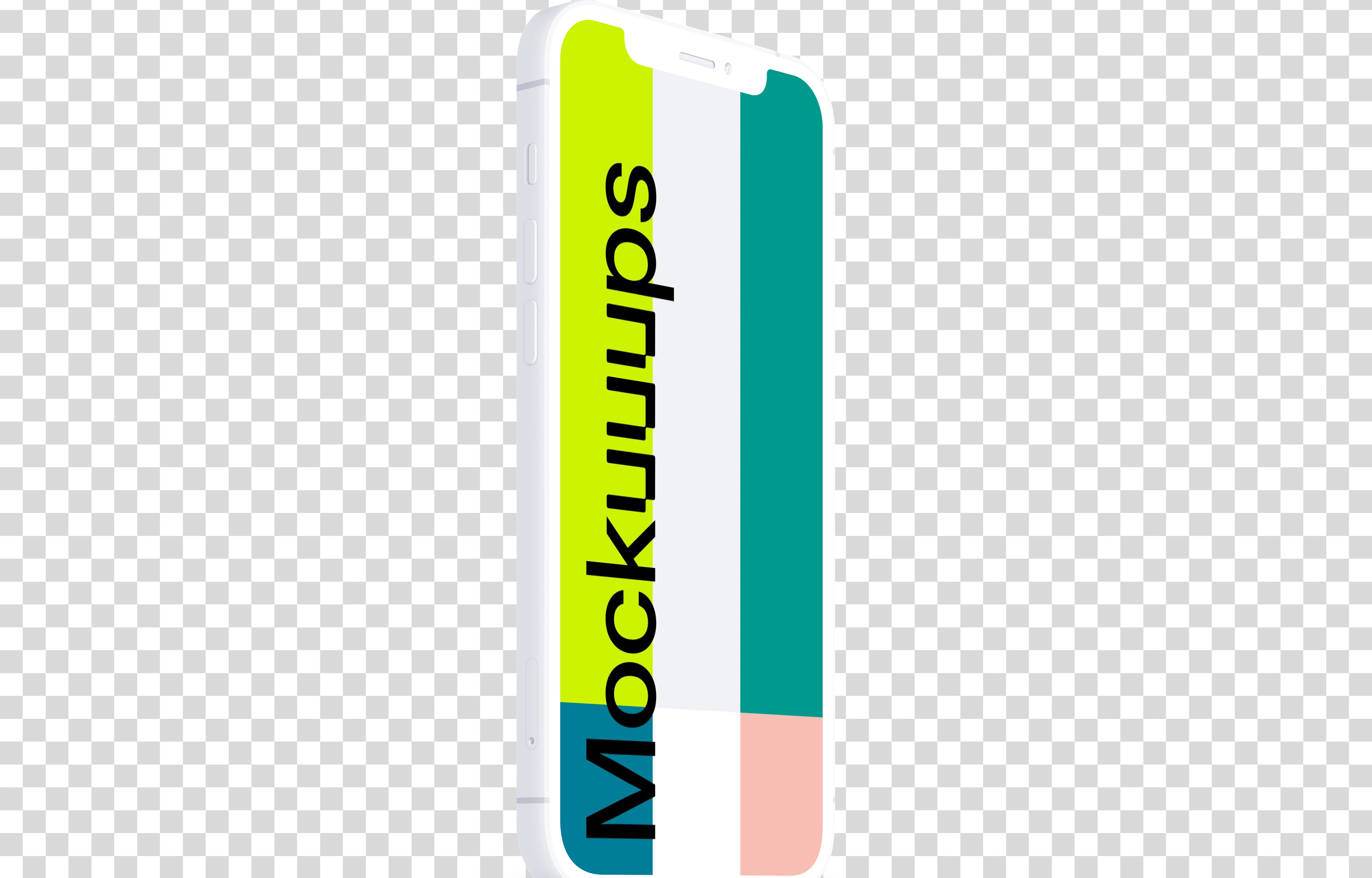 iPhone 12 Clay Mockup (Perspective Stand Left)