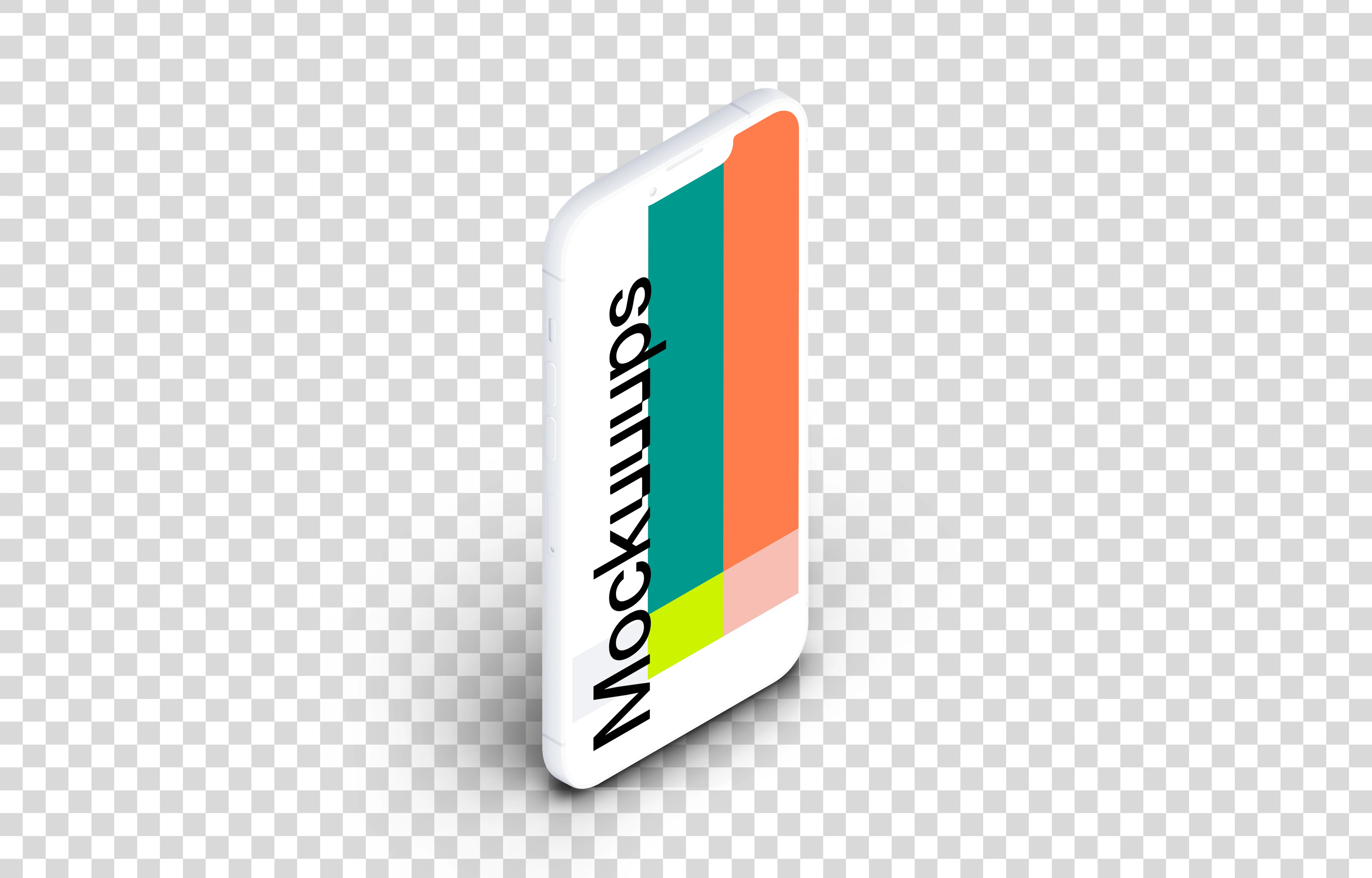 iPhone 13 Pro Clay Mockup (Isometric Stand Left)