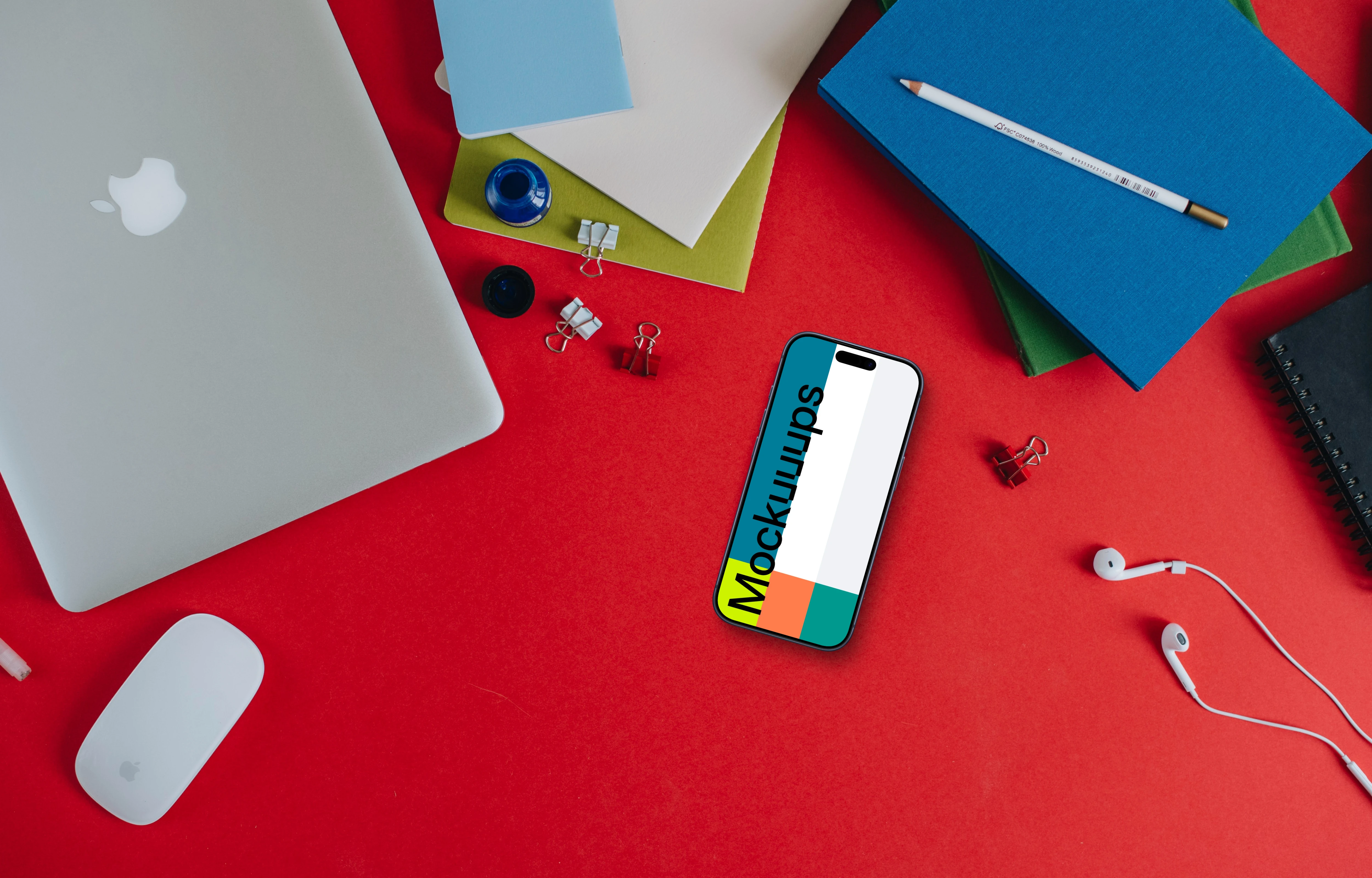 Mockup of smartphone with back to school theme