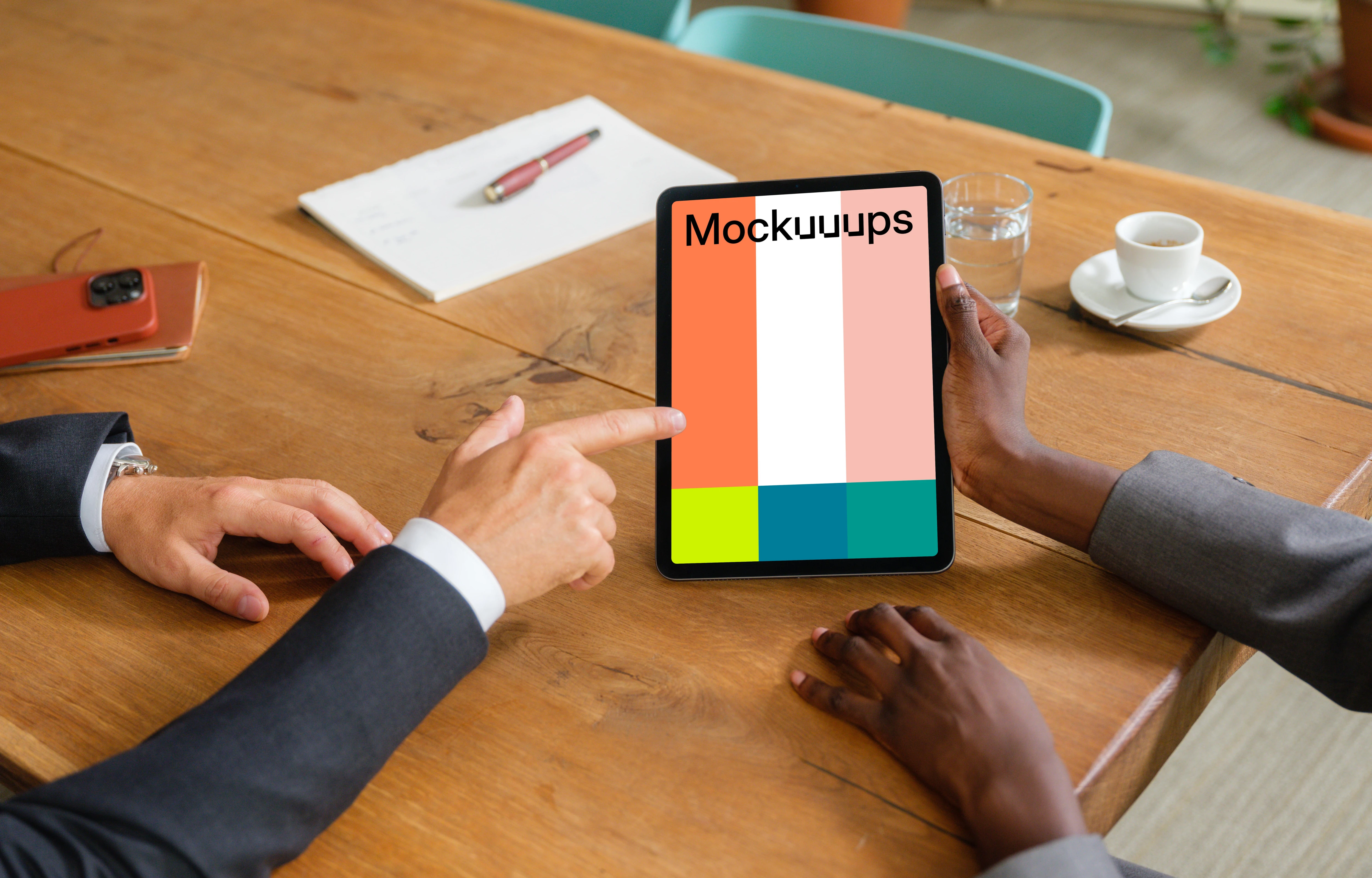 Office setting with the iPad Air mockup