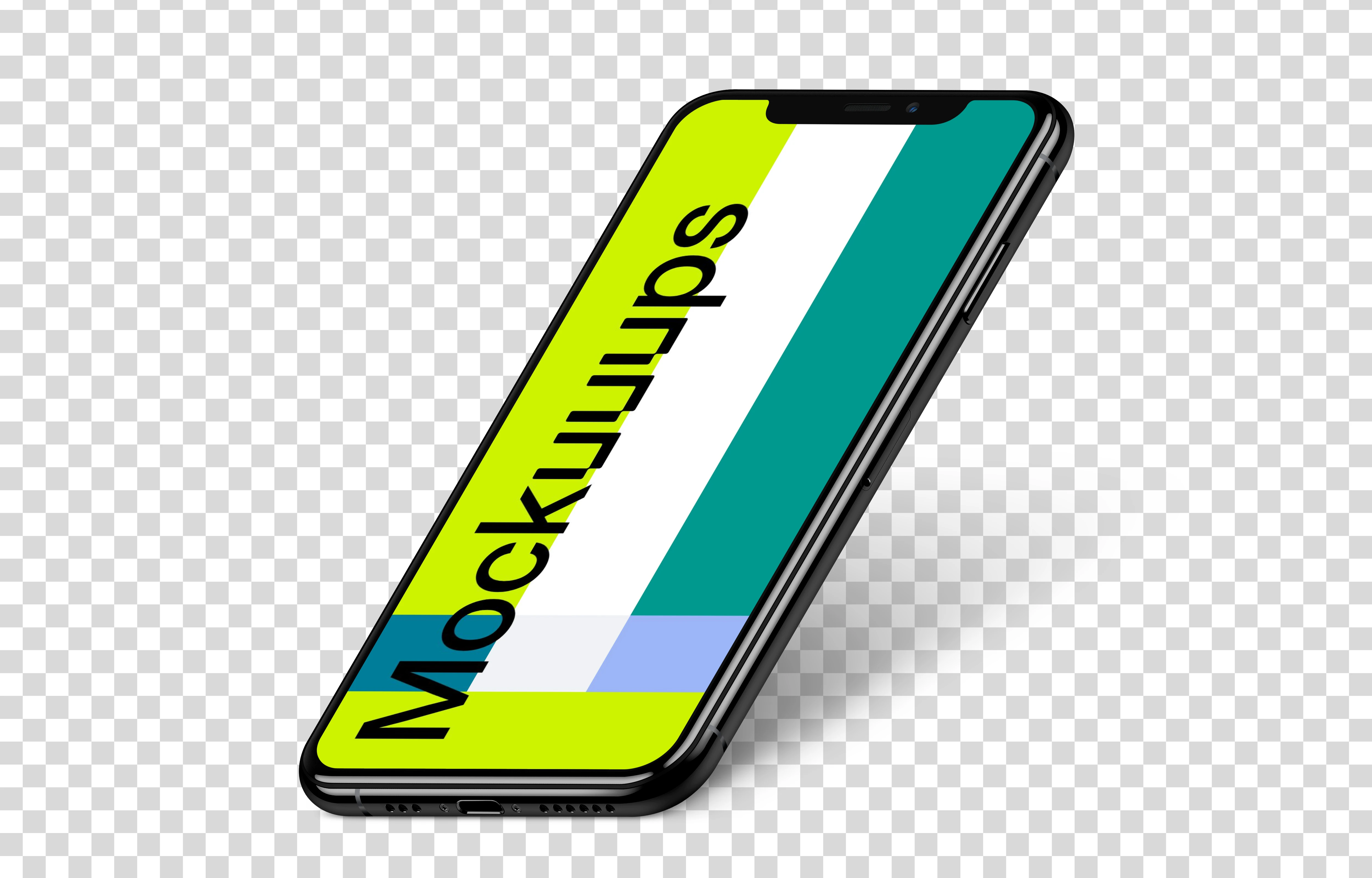 iPhone XS Mockup Isometric Style (Right)