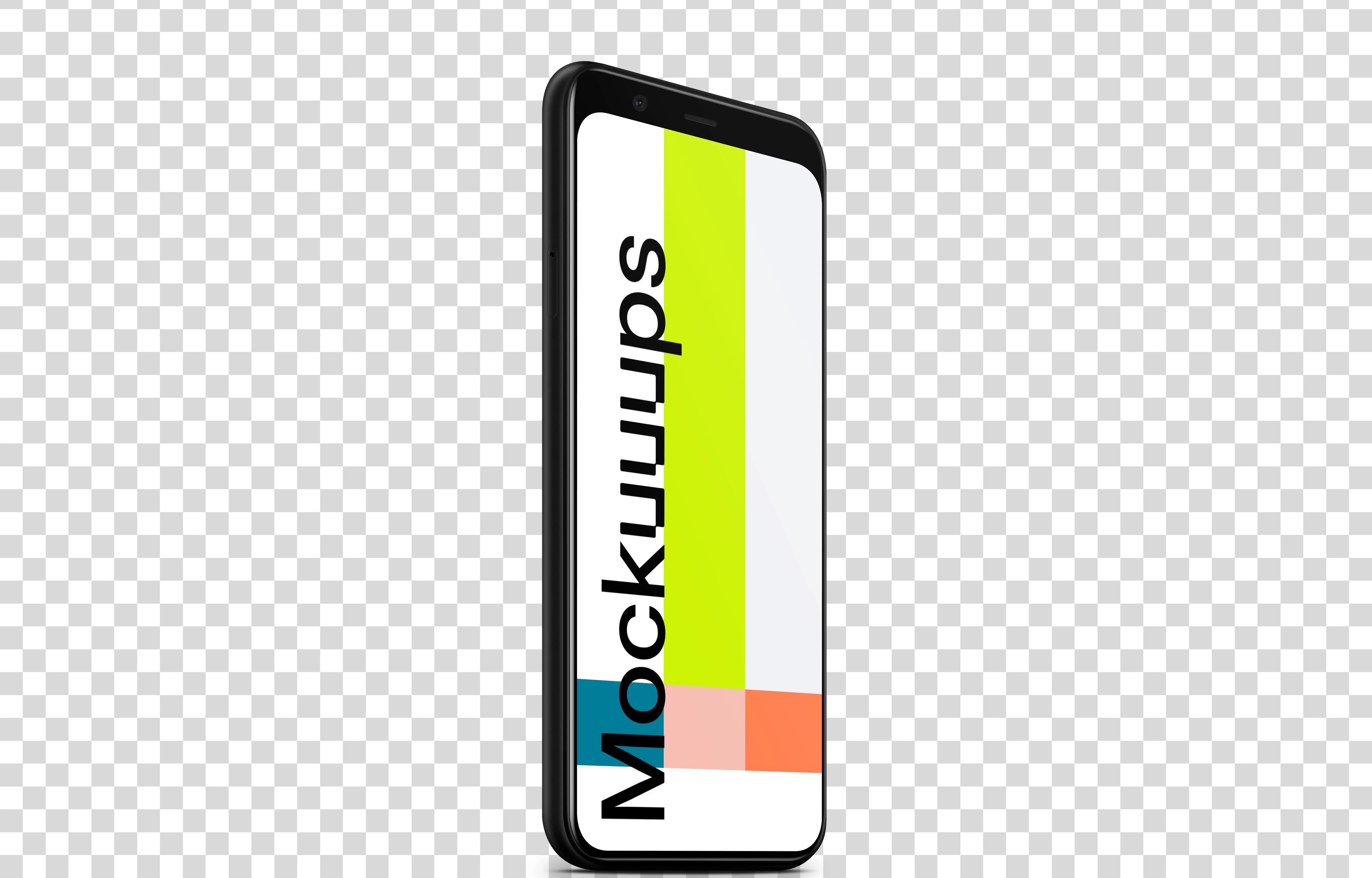 Google Pixel 4 Mockup (Perspective Stand Left)