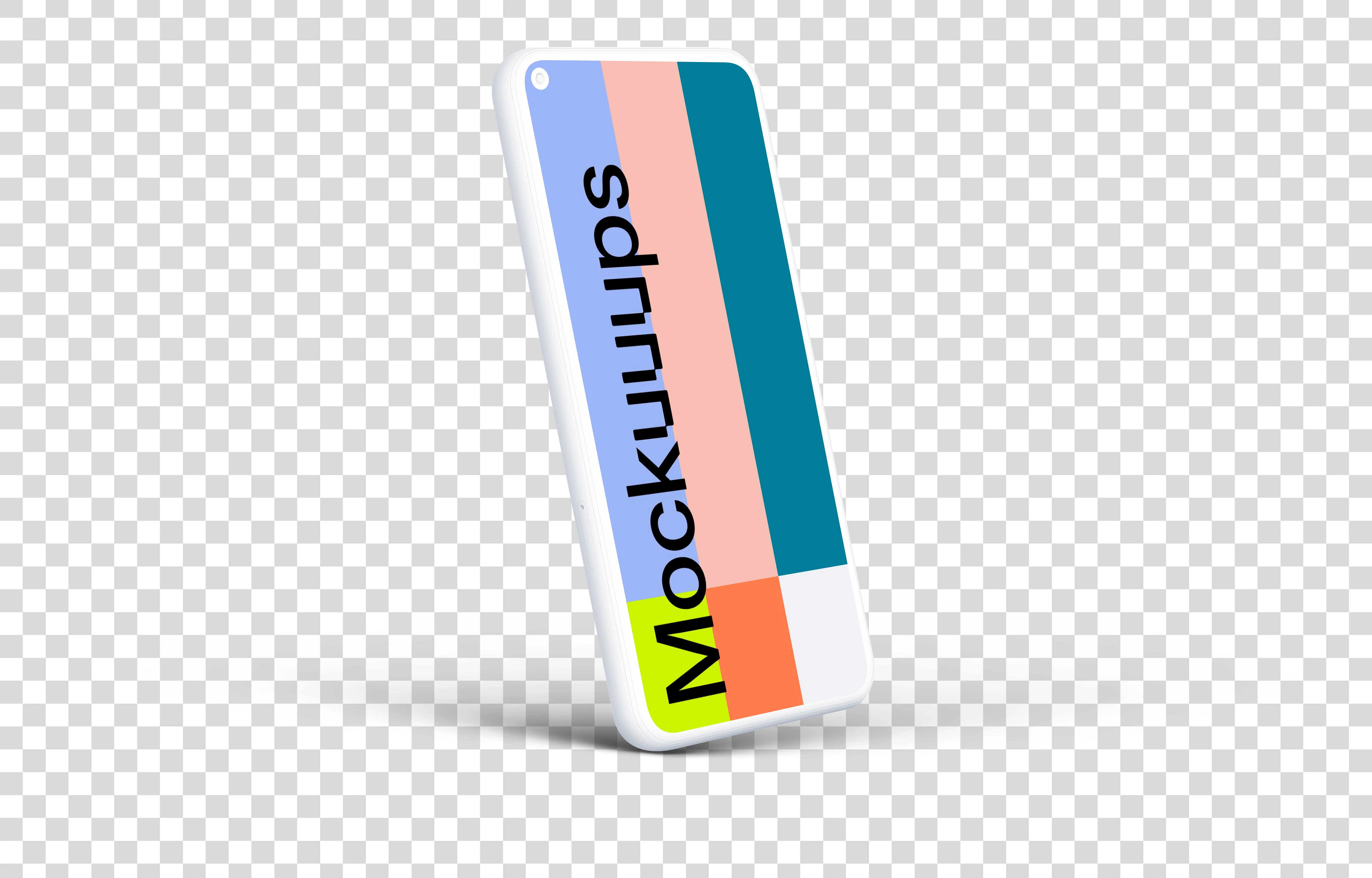 Google Pixel 5 Clay Mockup (Perspective Left)