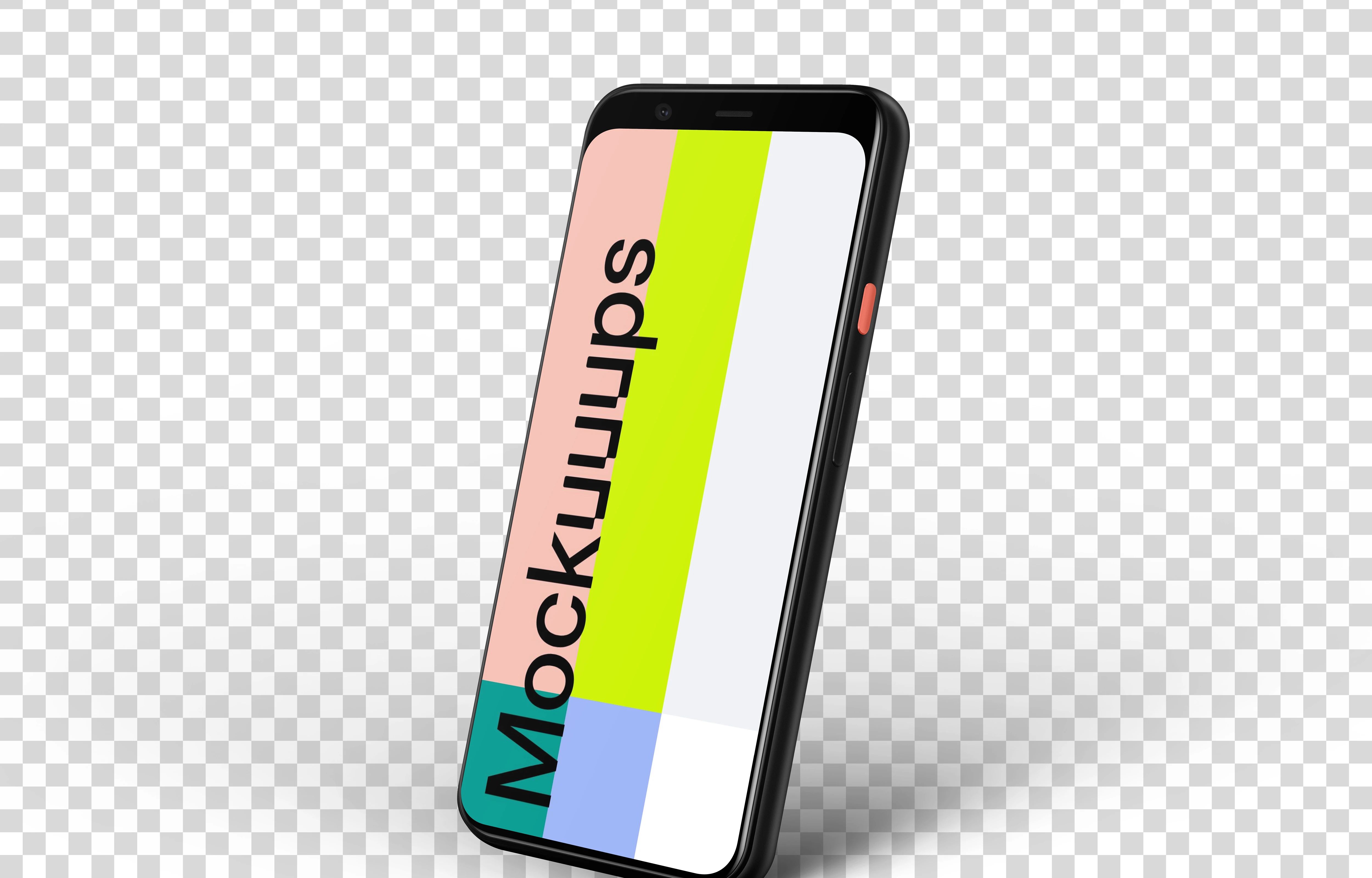 Google Pixel 4 Mockup (Perspective Right)