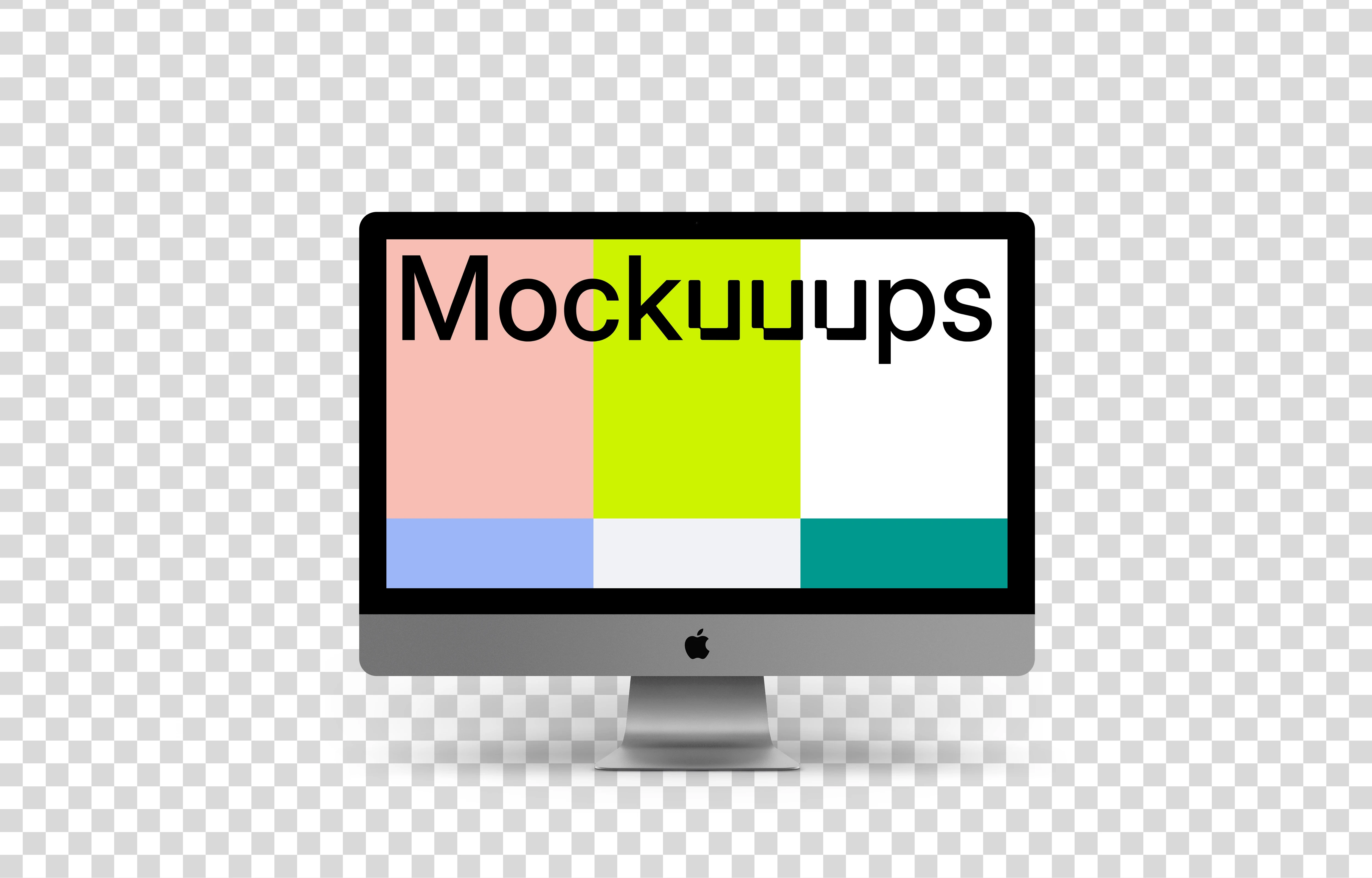 iMac mockup (Floor Shadow)