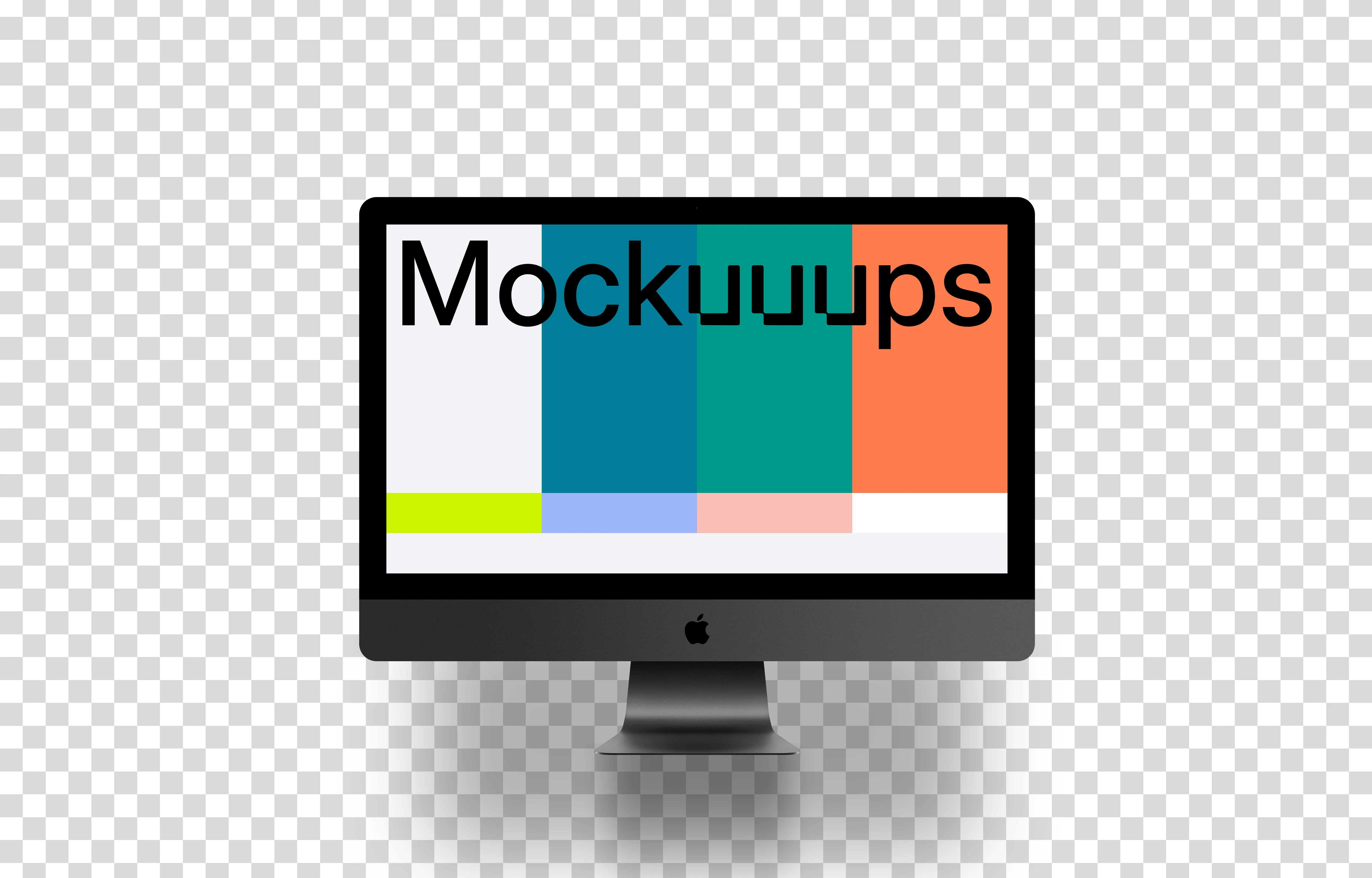 iMac Pro mockup (Floating Shadow)