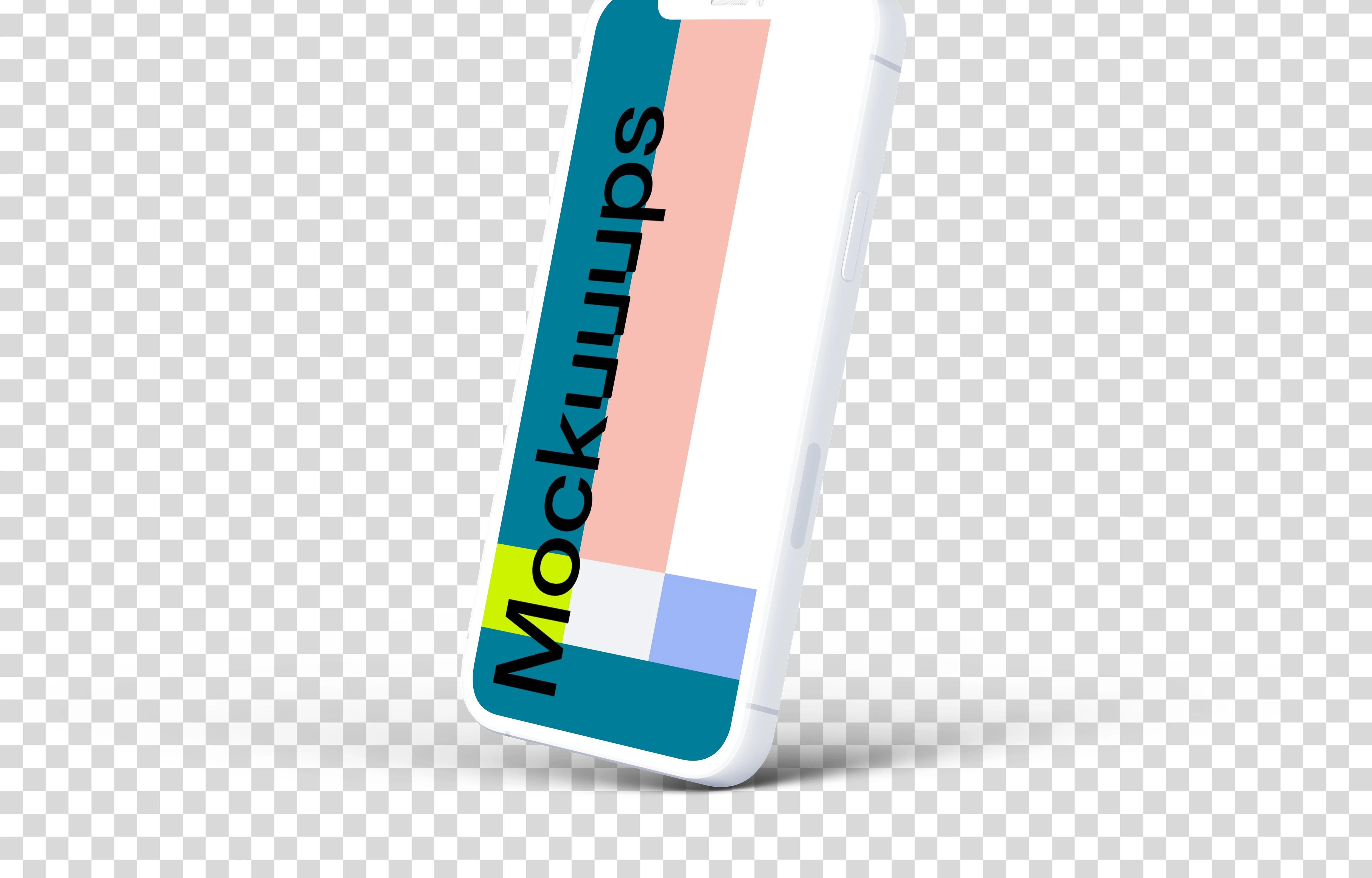 iPhone 12 Clay Mockup (Perspective Right)