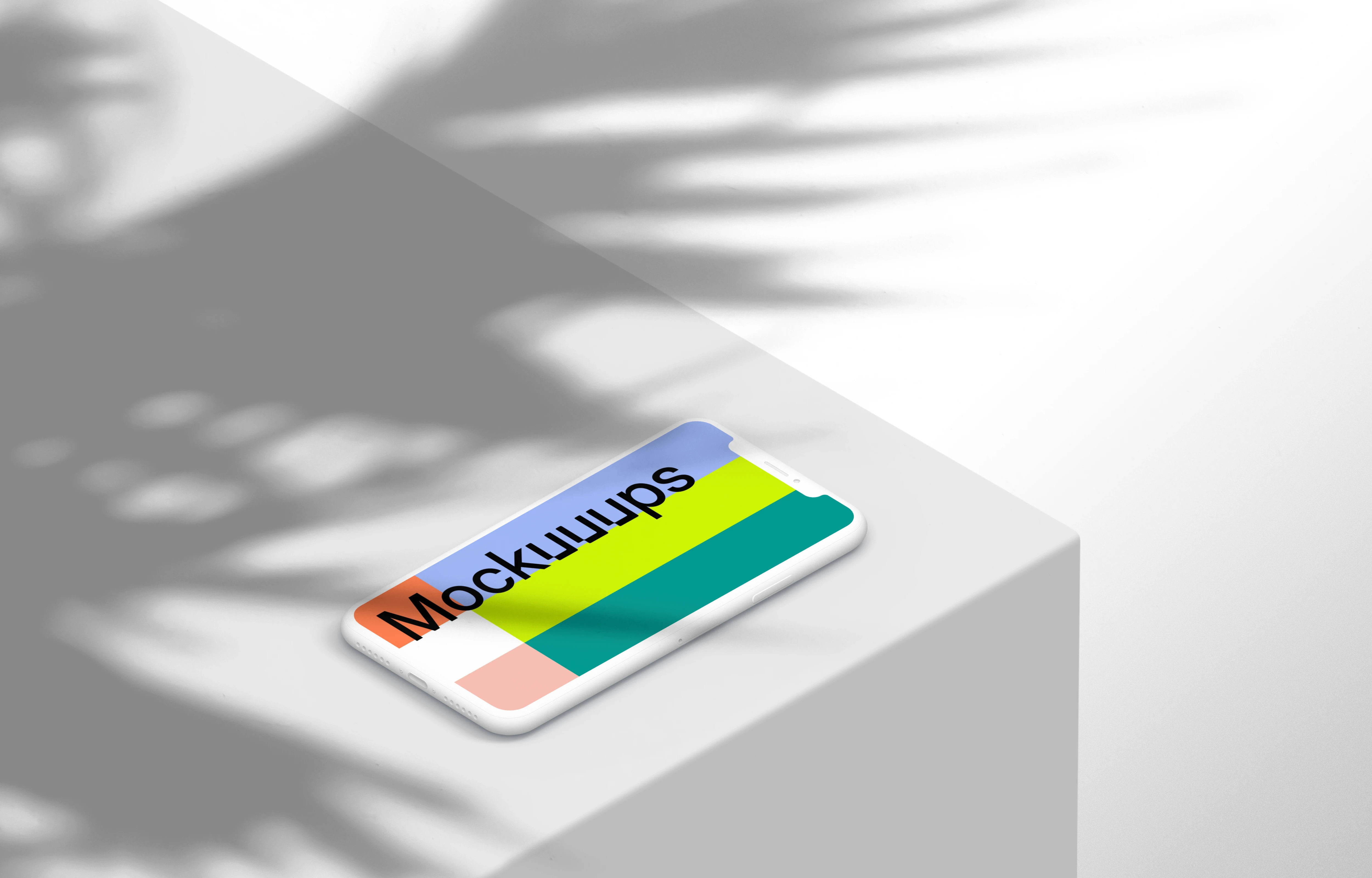 Isometric mockup of iPhone 11 (Clay Light - Right)