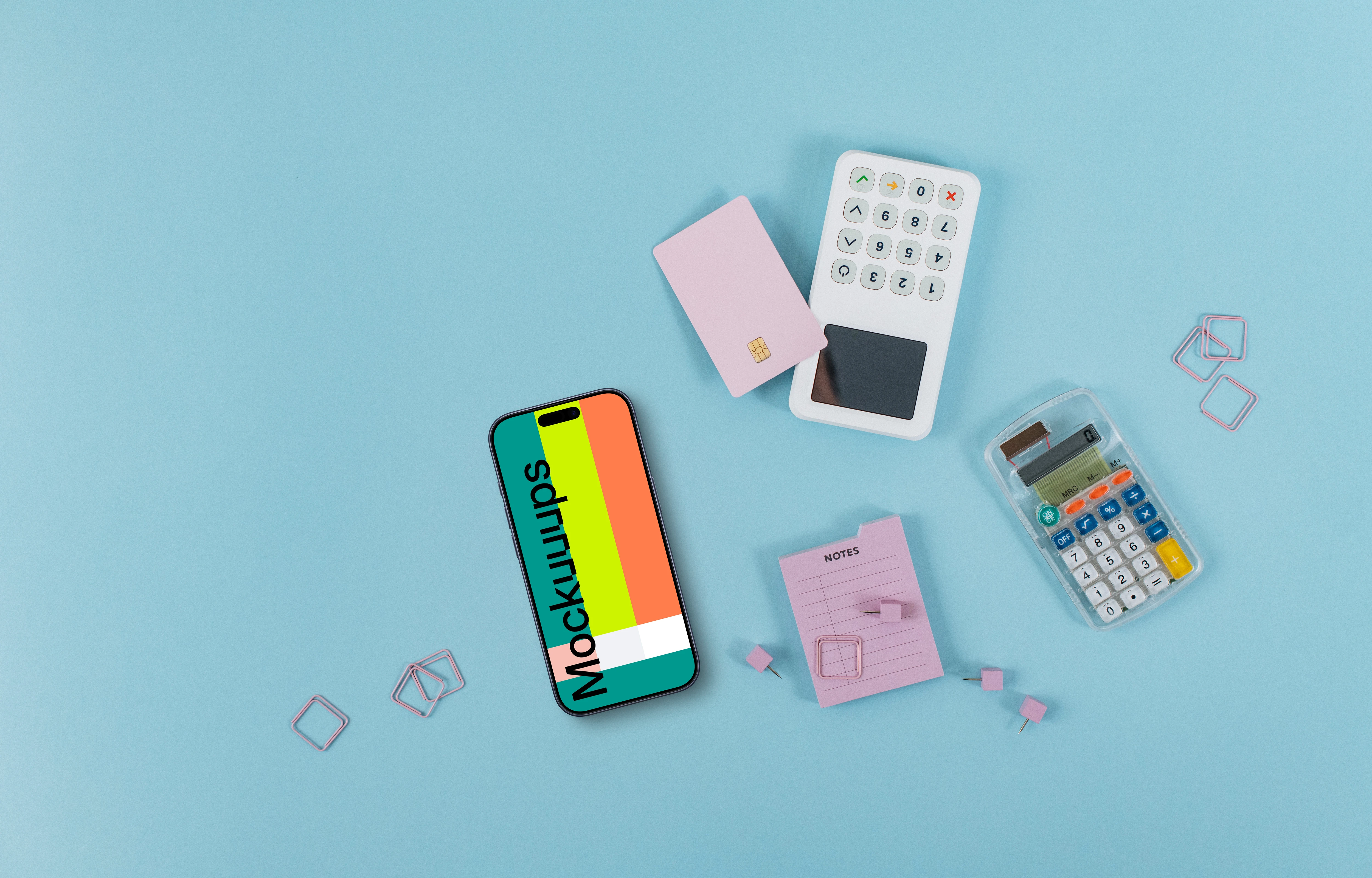 Modern e-commerce payment themed iPhone mockup