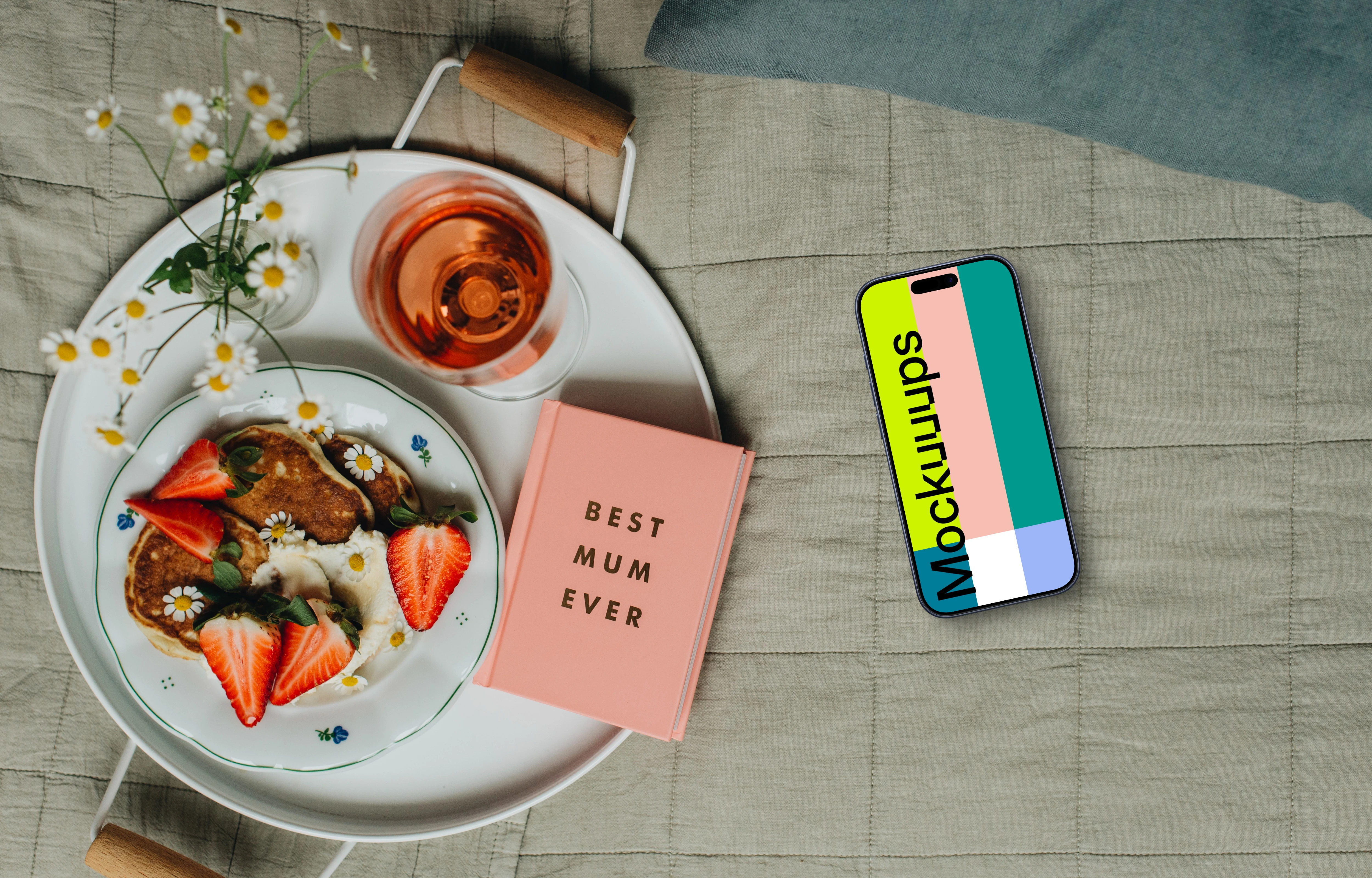 Mother's Day essentials with iPhone mockup