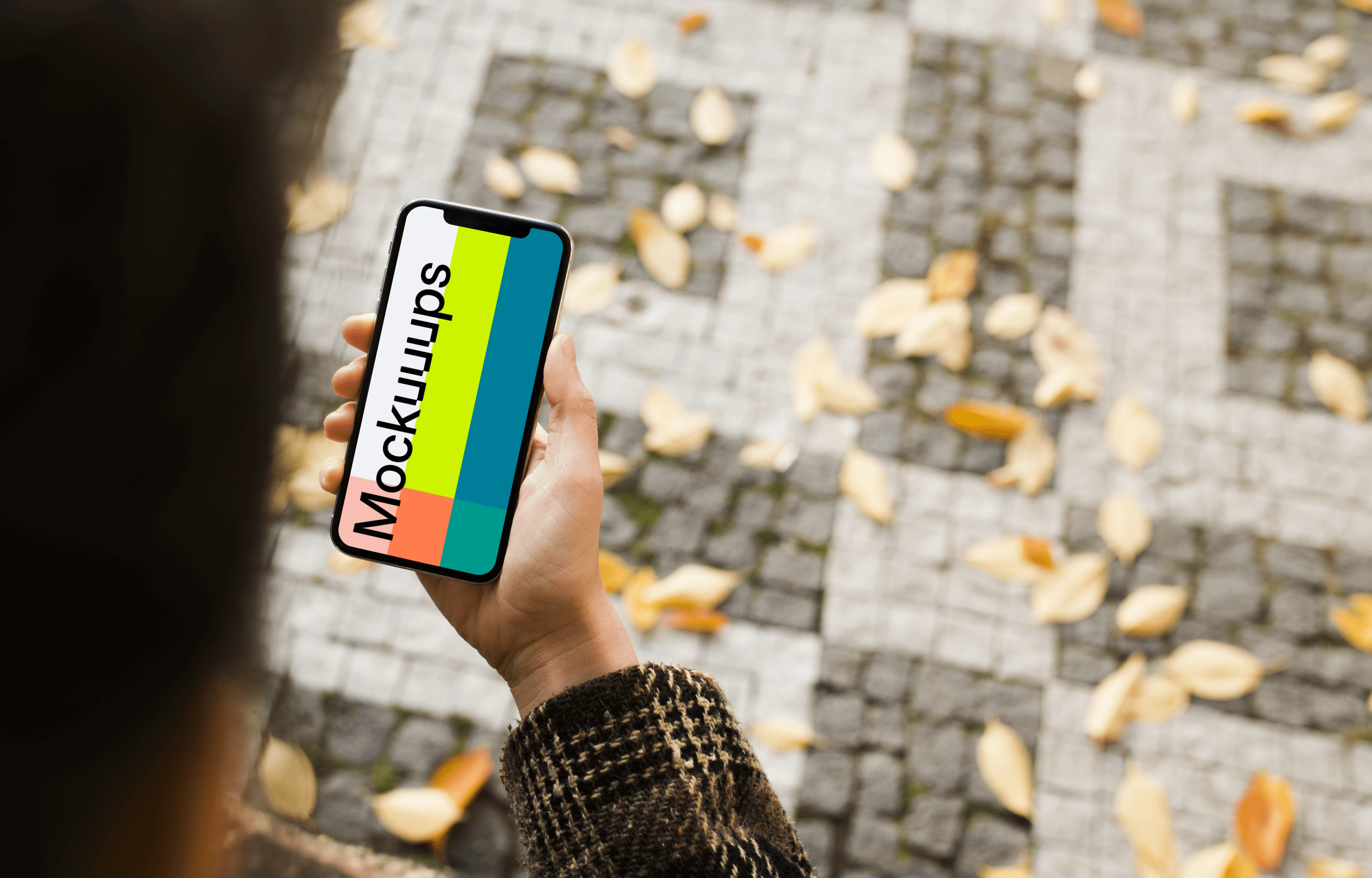 Free Walking with iPhone X mockup